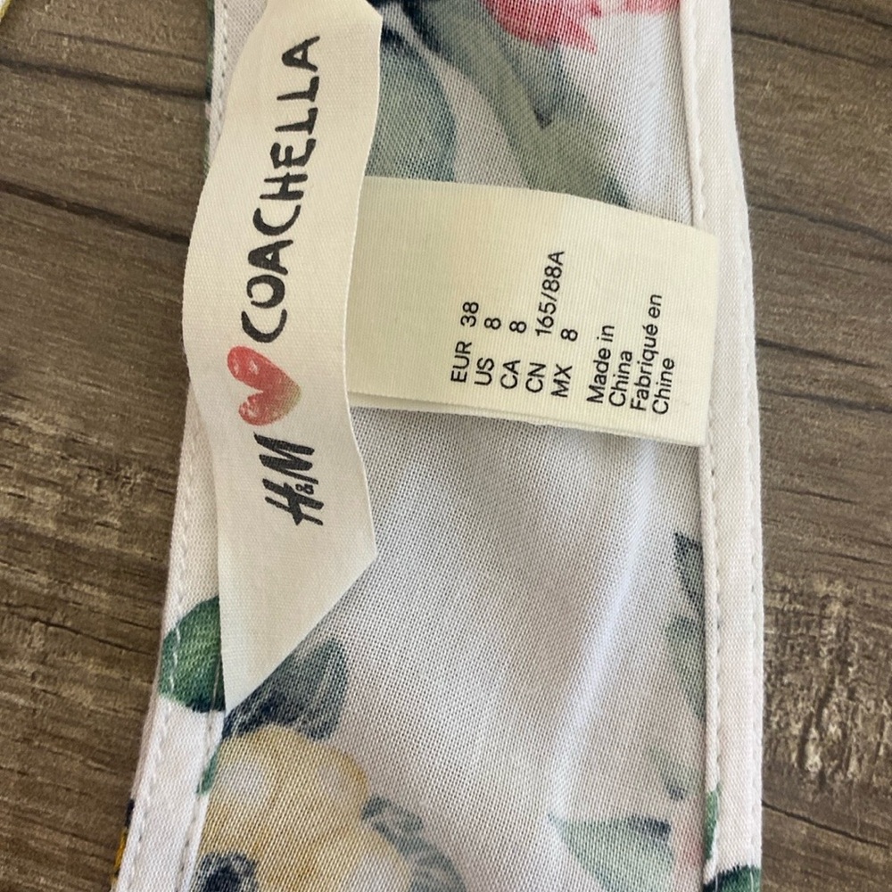 H&M Coachella  Maxi Dress - White with Red Accents - Picture 8 of 11